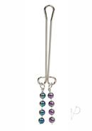 Intimate Play Non-piercing Beaded Clitoral Jewelry - Silver