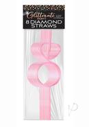 Glitterati Diamond Straws (8 Per Pack) - Pink